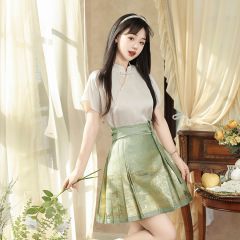 原创多景楼汉服女中国风改良汉元素新中式短款薄款马面裙8924