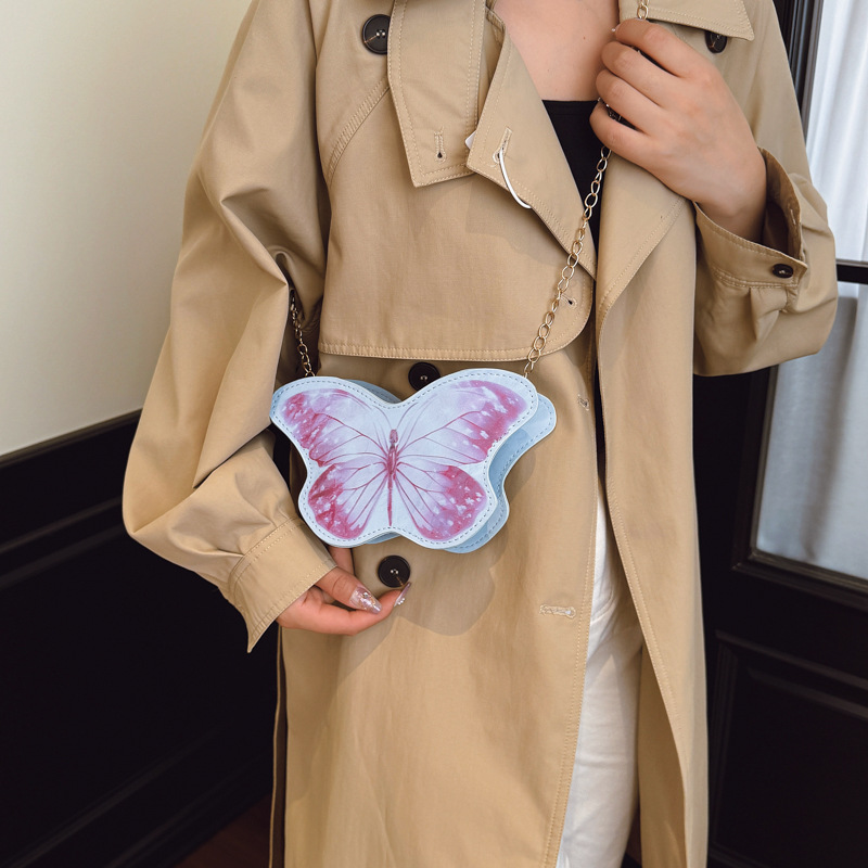Dolce y lindo pequeño boleto de mariposa para niñas, bolso de moda de cadenas, bolso de mochila para niños, mini bolso de accesorios para niños