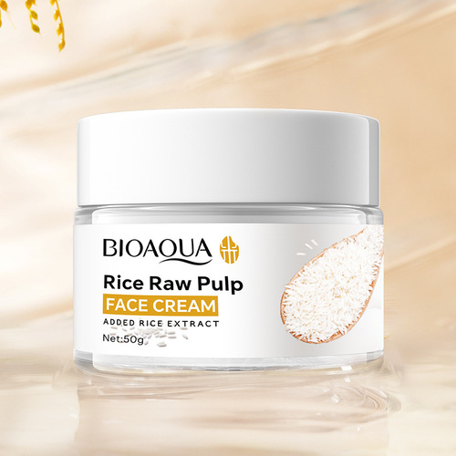Full English BIOAOUA rice puree facial cream hydrating and moisturizing facial skin care products foreign trade cross-border special response