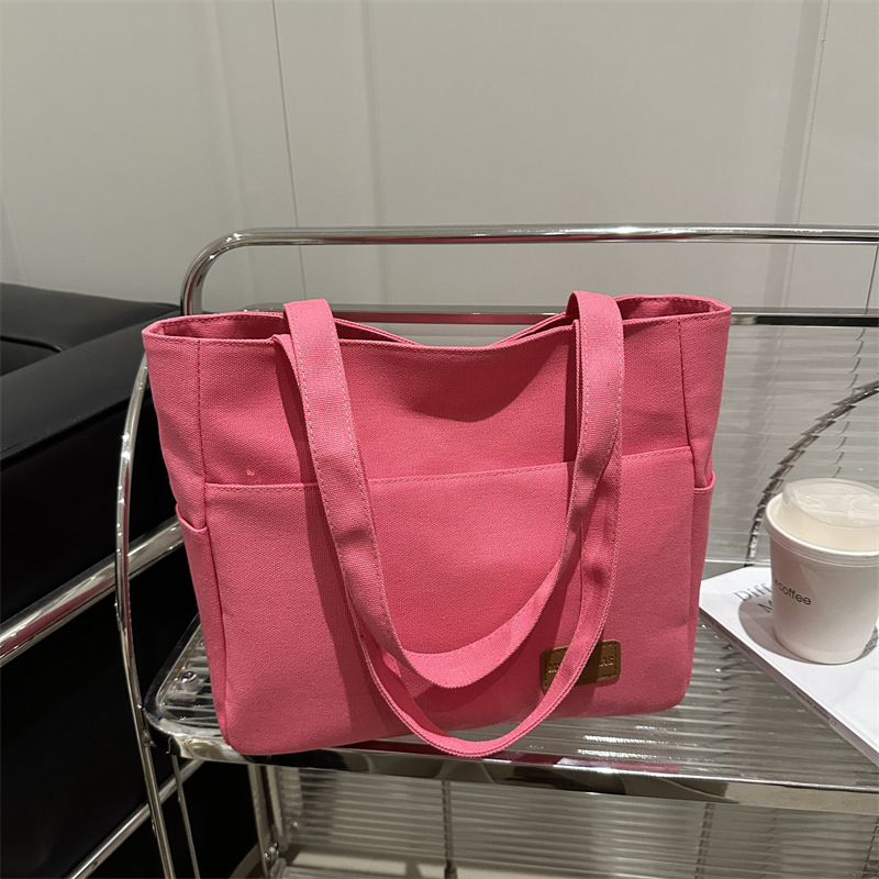 Bolsa de lona de alta capacidad para mujeres japonesas simple versátil bolso de hombro de viaje de estudiantes bolso especial