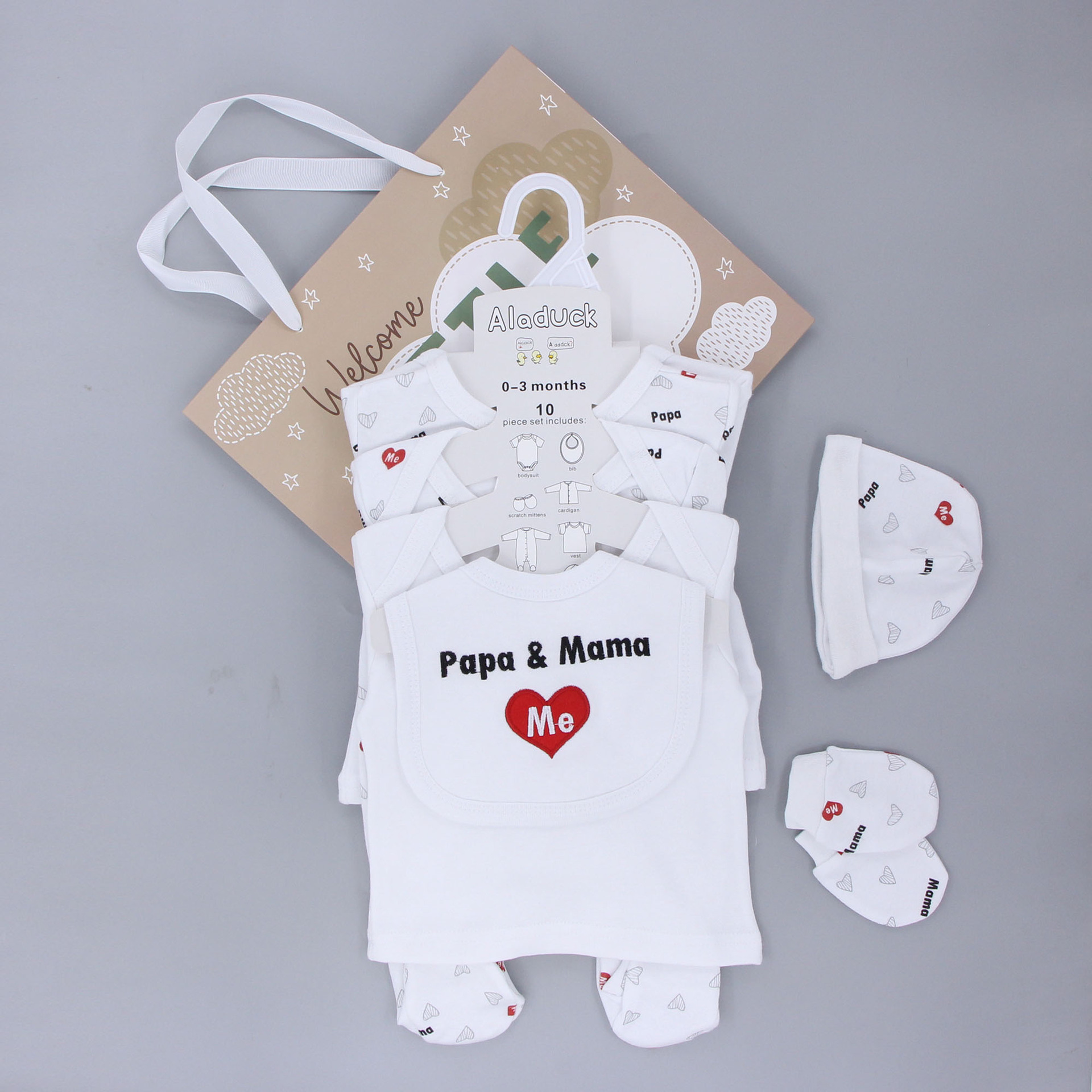 Caja de regalo de recién nacidos, ropa de escalada unida, ropa de algodón, ropa de bebé de luna llena, ropa de bebé para hombres y mujeres image 8
