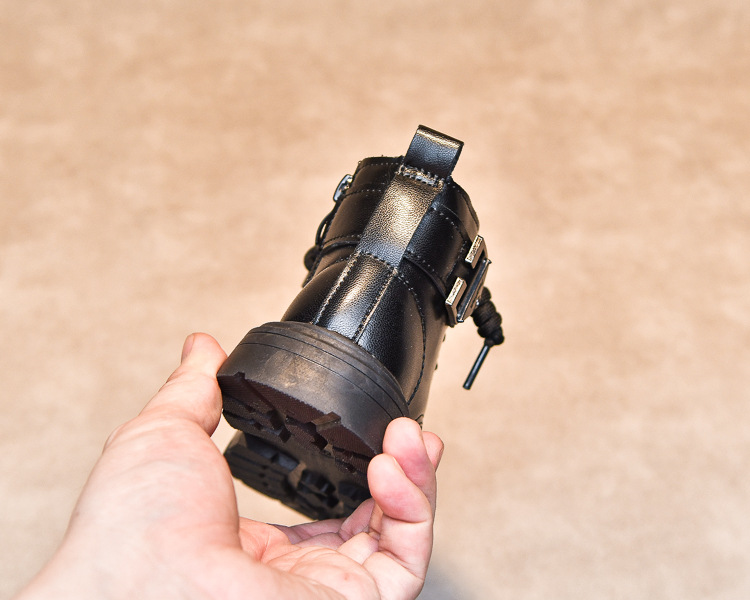 Girl' Martin Britih tyle 2024 autumn and winter new fahion veratile leather children' hort boot, middle-aged_voghion.com