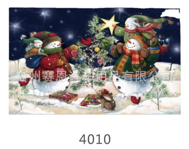 亚马逊圣诞植绒地垫 入户地垫地毯 厂家直销