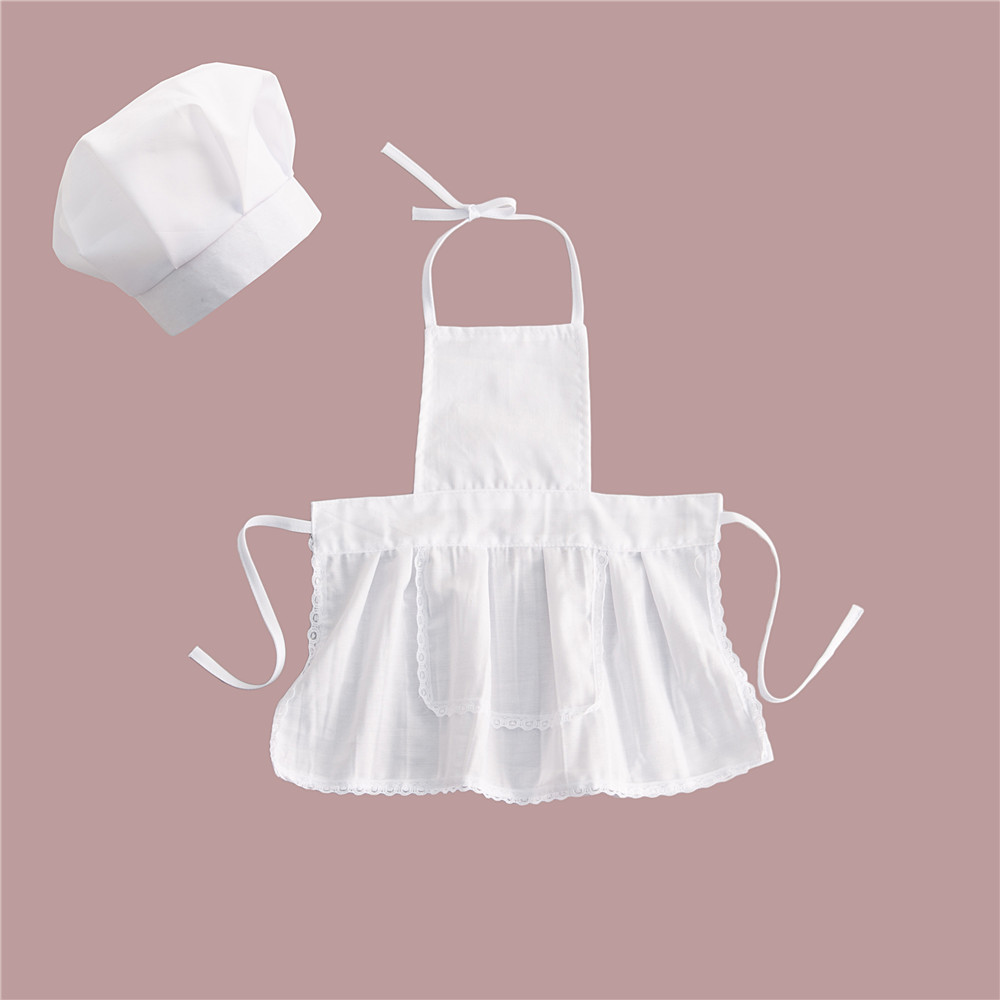 Children's apron, girl's skirt, photography props for new born, hat 2