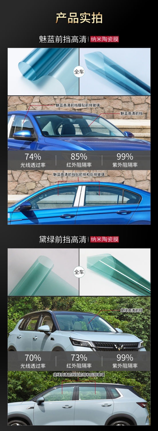 China Aerospace Sanyou Car Window Film High-Definition Front Windshield and Front Passenger Door Sun Protection and Heat Insulation Film