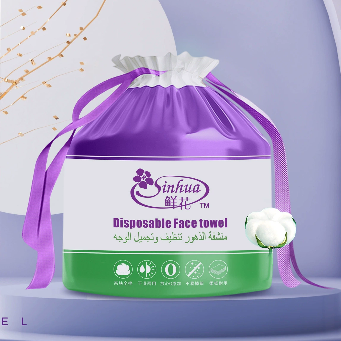 Исходная фабрика одноразовые полотенца для мытья лица Оптовая накачка сухое и влажное хлопковое полотенце
