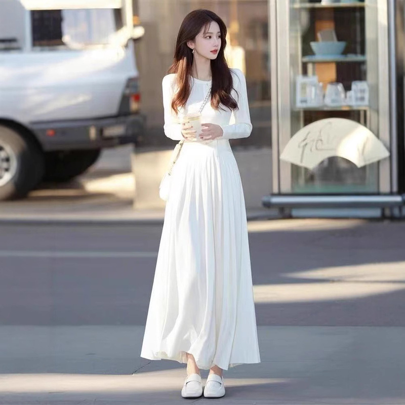 Spring high society French high-end exquisite temperament socialite dress high-end formal occasion white dress Spring high society French high-end exquisite temperament socialite dress high-end formal occasion white dress