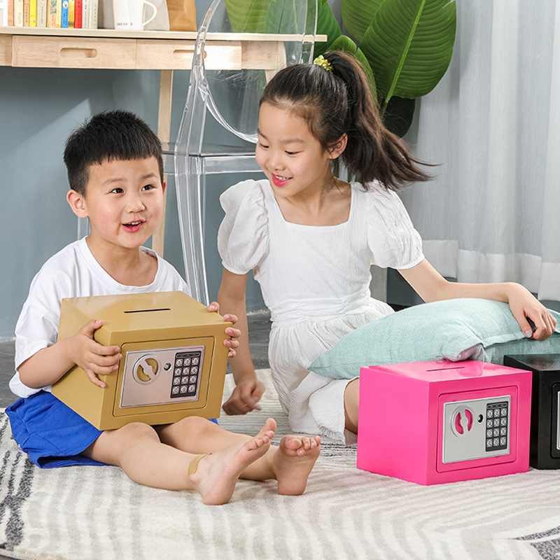 Sólo entrada y salida. Alcancía infantil de celebridades de Internet para niños y niñas. La caja de contraseña para niñas puede entrar y salir alcancía para adultos.