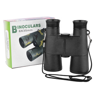 Children's telescope 6X35 foreign trade outdoor binocular plastic toy set