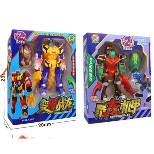 Dinosaur Team Monster suit robot dinosaur egg deformation children's Manual deformation egg boy model toy