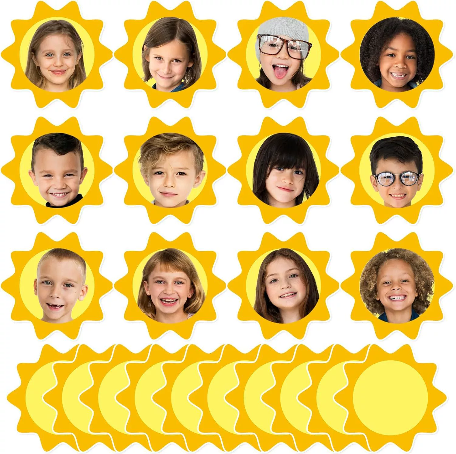 Индивидуальная летняя солнечная вырезанная доска объявлений, желтая солнечная карта, сделай сам, подарок для детского сада, вечерние украшения