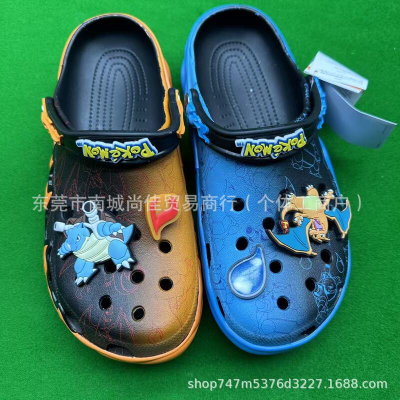 New Co-Branded Croc Shoes Yuanyang Racing Minions Anti-Slip Beach Shoes Breathable Baotou Sandals Wholesale