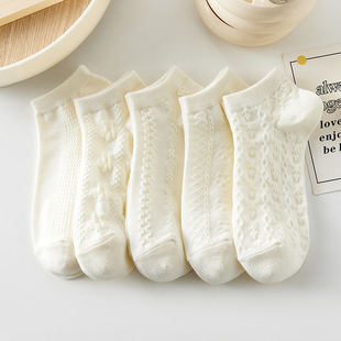 Short Socks Women's Shallow Mouth Twist Socks Fresh Summer Boat Socks Breathable Thin Instagram Popular Short Socks for Women