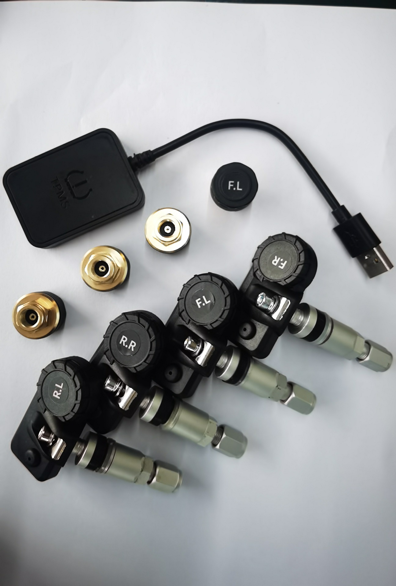Car USB Tire Pressure Monitoring System Tpms Android Navigation Tire Pressure Wireless Monitor Built-In Tire Pressure Detection