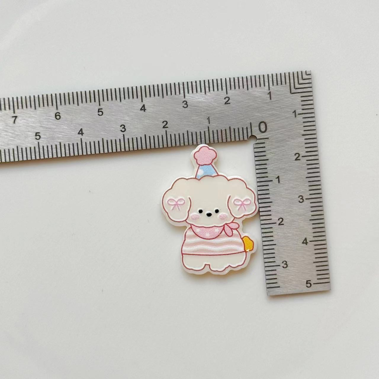 핑크 턱받이 강아지