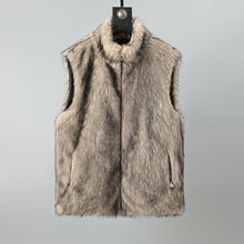 佐丹利保罗2025年秋冬新款貂绒男士立领马甲加绒休闲潮流坎肩-065