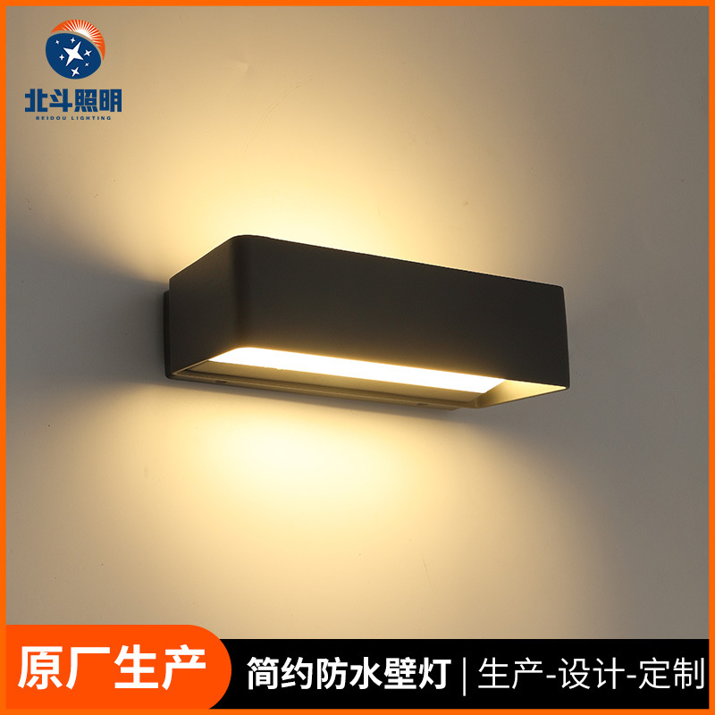 LED戶外壁燈防水庭院燈室外過道走廊樓梯燈 別墅花園外牆雙向射燈