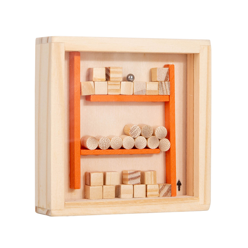 Laberinto de madera para niños, mano-cerebro, inteligencia, bola, bola, equilibrio, juego de concentración, rompecabezas, juguetes de jardín de infantes
