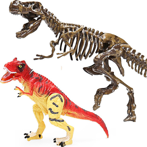 Children's Simulated Dinosaur Archaeological Fossil Toy Puzzle Excavation Animal Cartilage Rack Model Splicing Boy Tyrannosaurus Rex