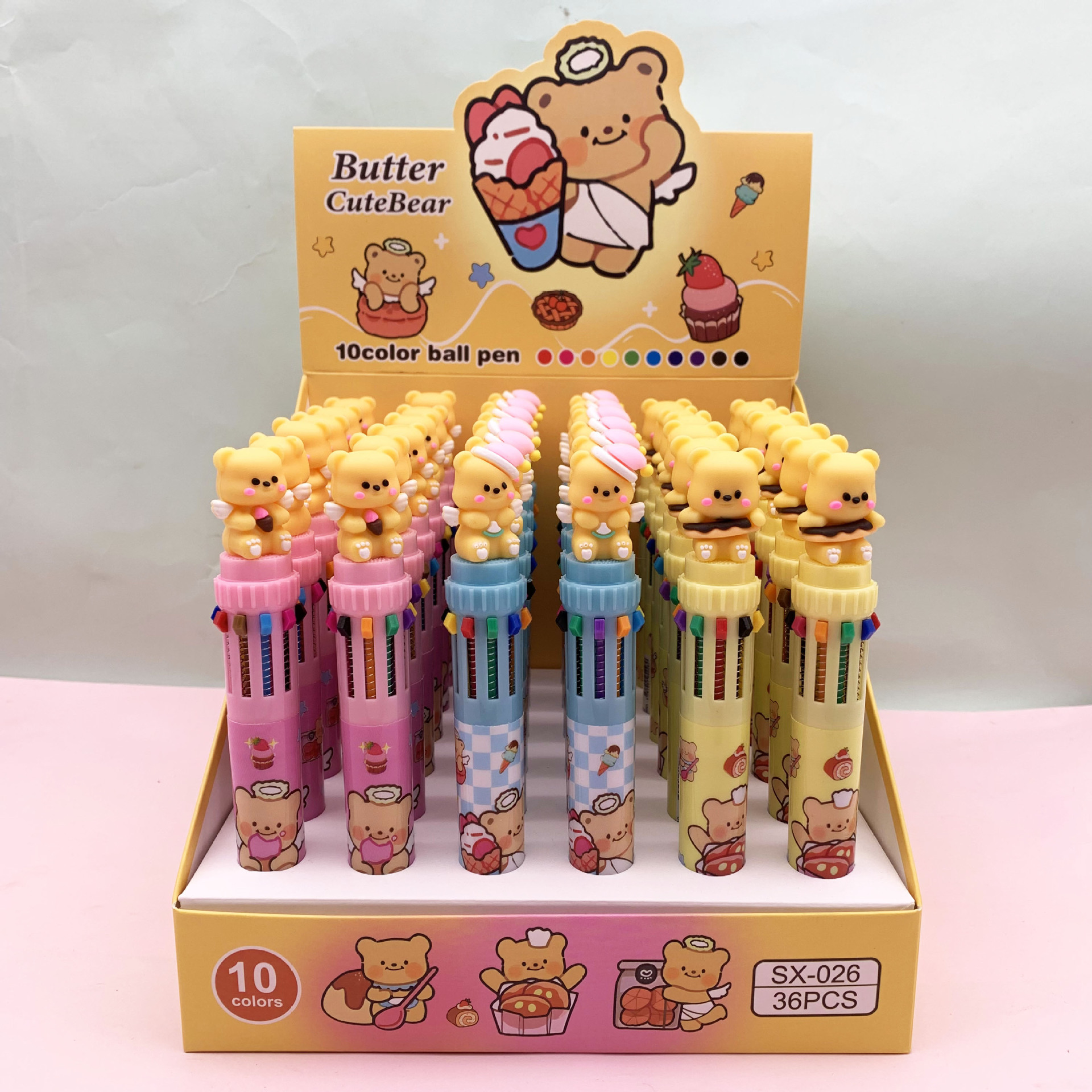 KP - 23006 princesa pony dibujos animados colección de bolígrafos multicolores chicas adorables bolígrafos de 10 colores estudiantes