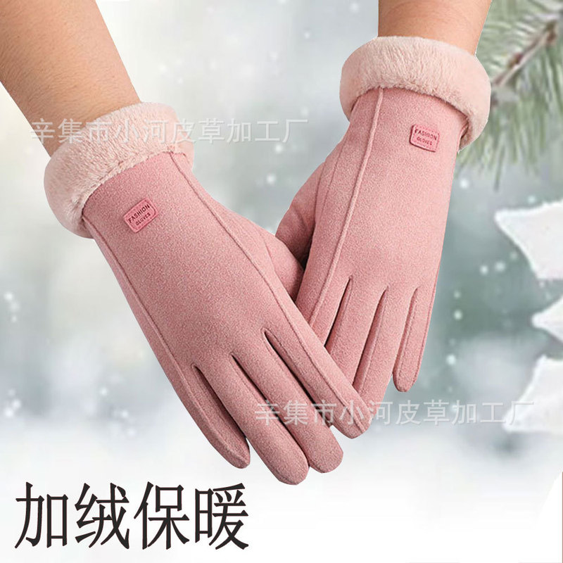Autumn and Winter Plus Velvet Women's Warm Gloves Touch Screen Korean Version Outdoor German Velvet Thickened Imitation Rabbit Fur Gloves Wholesale Autumn and Winter Plus Velvet Women's Warm Gloves Touch Screen Korean Version Outdoor German Velvet Thickened Imitation Rabbit Fur Gloves Wholesale