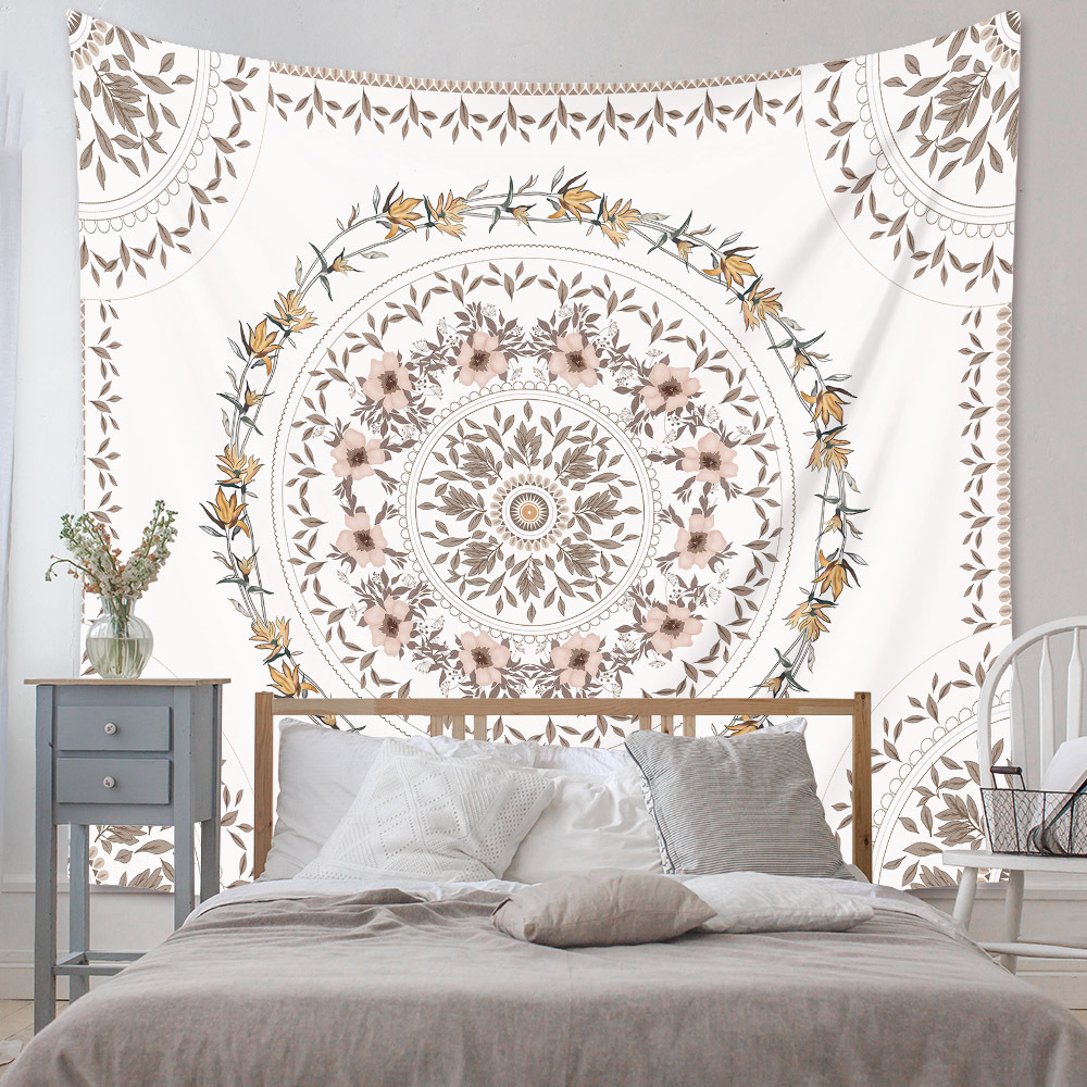 Bohemian Floral Tapestry Room Decorative Background Cloth Wholesale Nihaojewelry display picture 2