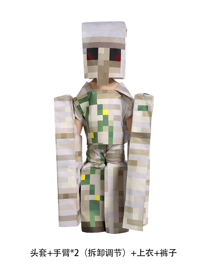 Disfraces de actuación infantiles de Minecraft para Halloween, con armadura de diamantes de Minecraft.