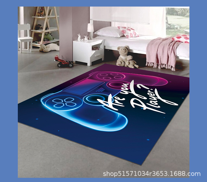 游戏机地毯,儿童卧室地毯,卡通地垫,电竞地毯