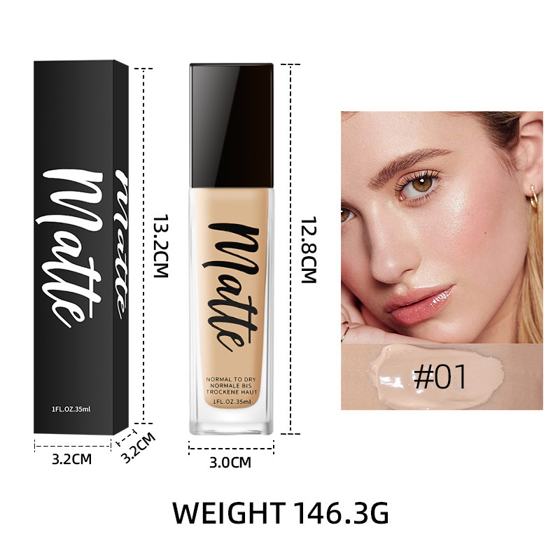 Base de Maquillaje Líquida Hidratante y de Larga Duración para Rostro