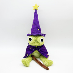 跨境新品Moonlight Manor Frog Wizard巫师青蛙毛绒公仔玩偶