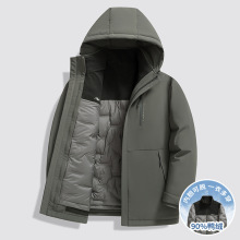 三合一羽绒服男冬季新款中年人加厚保暖爸爸冬装外套