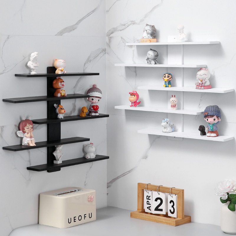Estante de exhibición hecho a mano de caja ciega Estante montado en la pared Estante de pared de decoración pequeña Estante de almacenamiento de joyería de muñeca hecho a mano