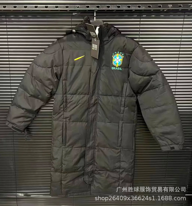 Chaqueta Térmica de Fútbol con Capucha de Algodón y Poliéster, Acolchada, para Deportes y Entrenamiento