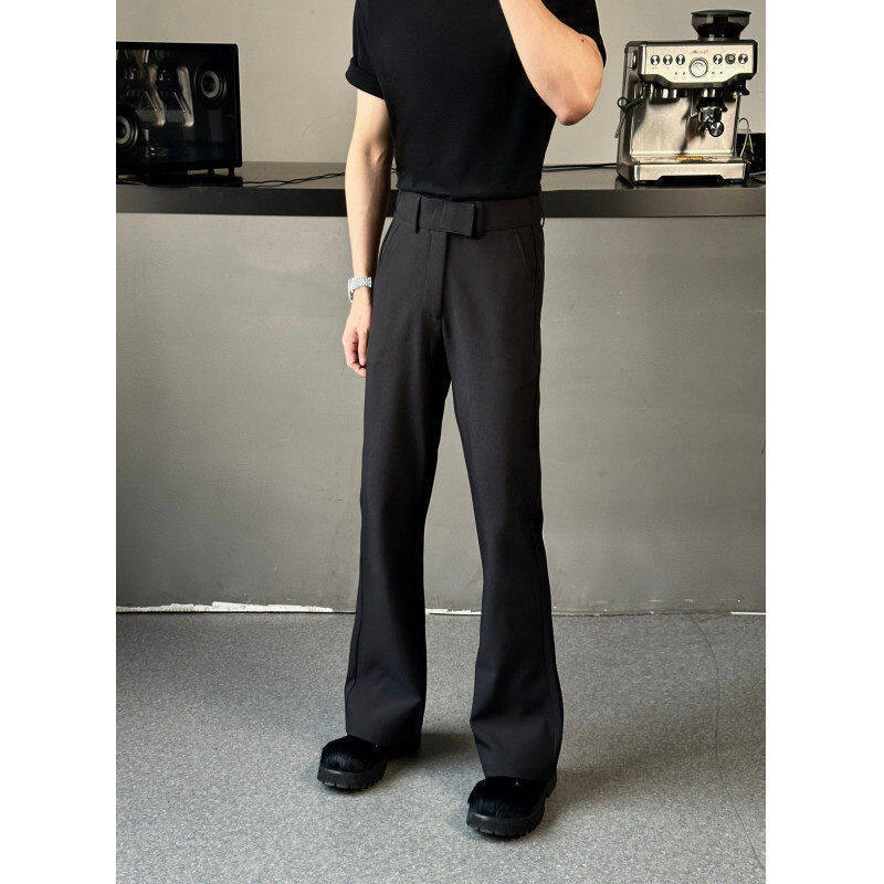 Aixkom｜Spring Style Slightly Flared Trousers, Wide Version, Draped Suit, Casual Pants, High Waist, Slimming Look, Straight Fashion for Boys