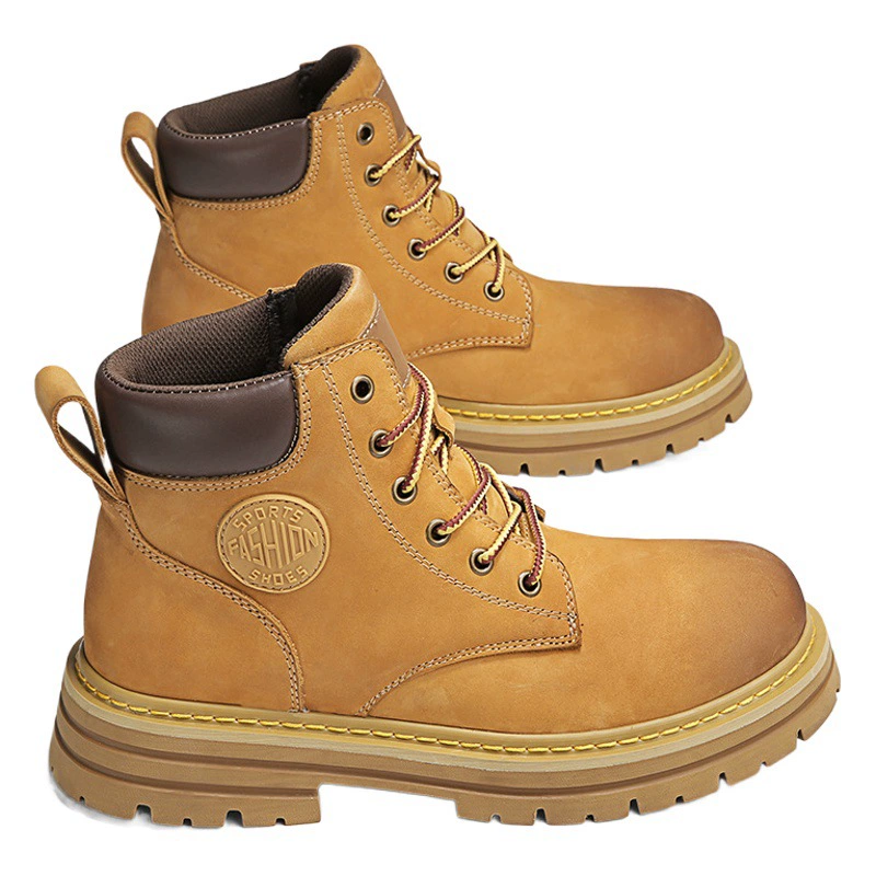 Осень и зима 2023 Новые повседневные Модные уличные пары модные ботинки Martin Внешняя торговля уличные теплые кожаные сапоги на флисовой подкладке