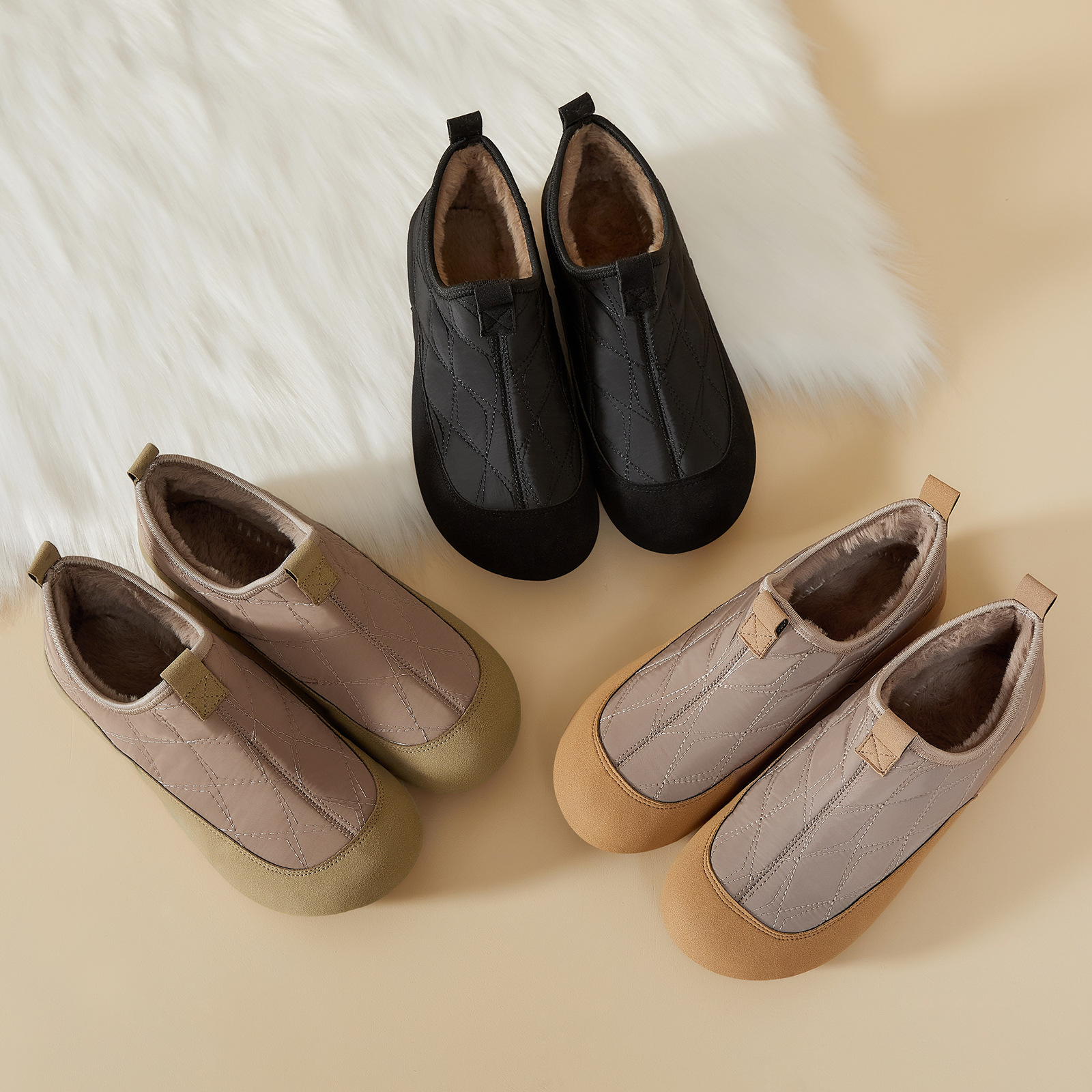 Zapatos de algodón para mujeres 2026 nuevas botas de nieve de invierno más gruesas y cómodas botas de algodón cálidas