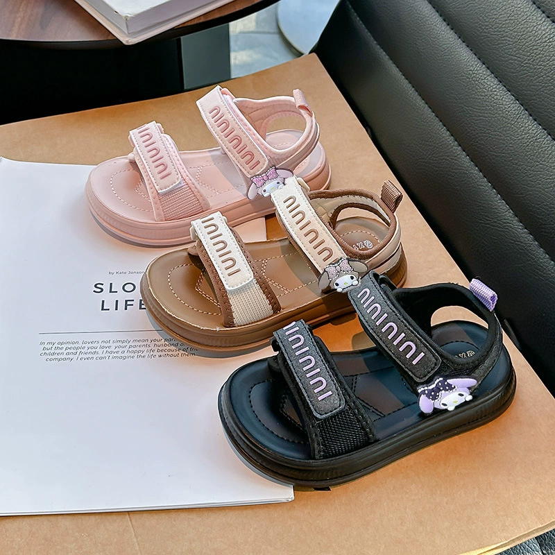 Спортивные сандалии для девочек 2025 новый летний мягкий фон детская мода принцесса сандалии с открытыми пальцами