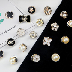 Hidden snap security buttons, invisible detachable stud-free shirt buttons, pearl decorative fasteners