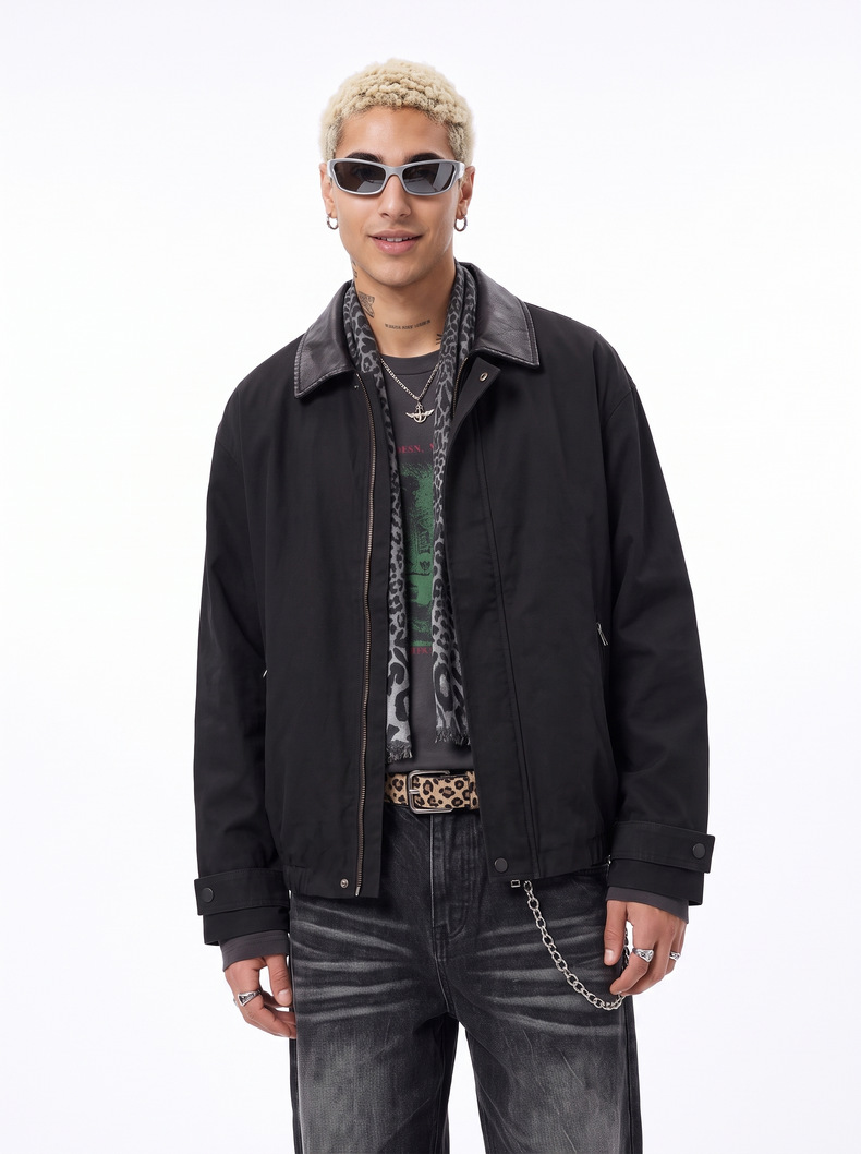 Inflation Vintage Zip-Up Fitted Jacket