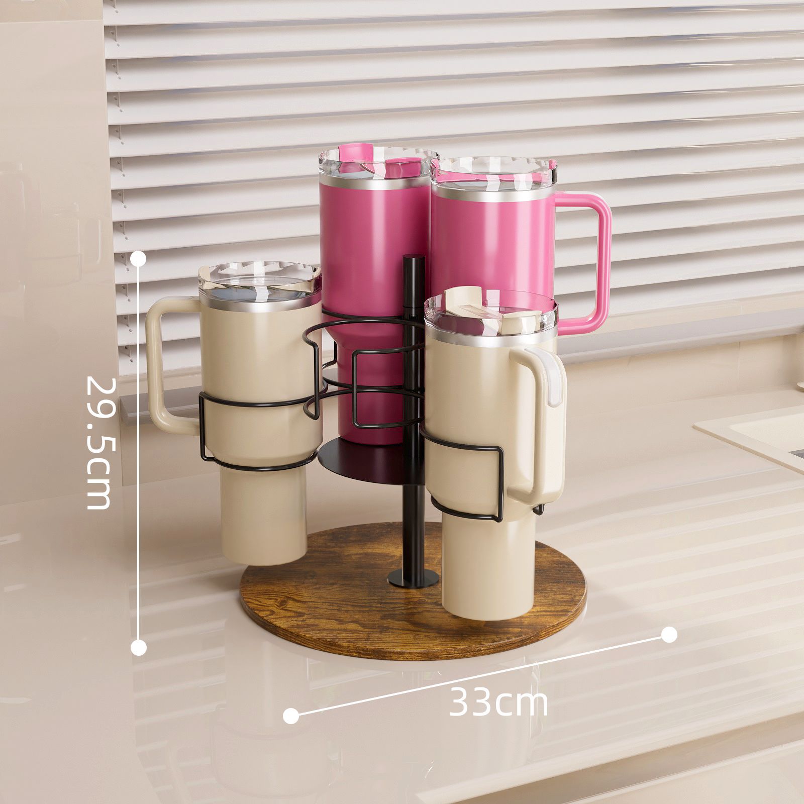 흑목판 회전 6컵 모델 [TY-BJ-05-B]