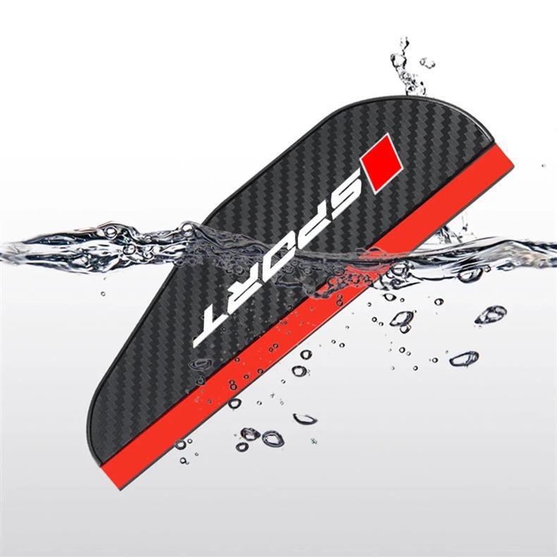 Cross-Border Customizable Carbon Fiber Rain Eyebrow Rain Shield, Thickened Carbon Fiber Texture Rearview Mirror Rain Shield