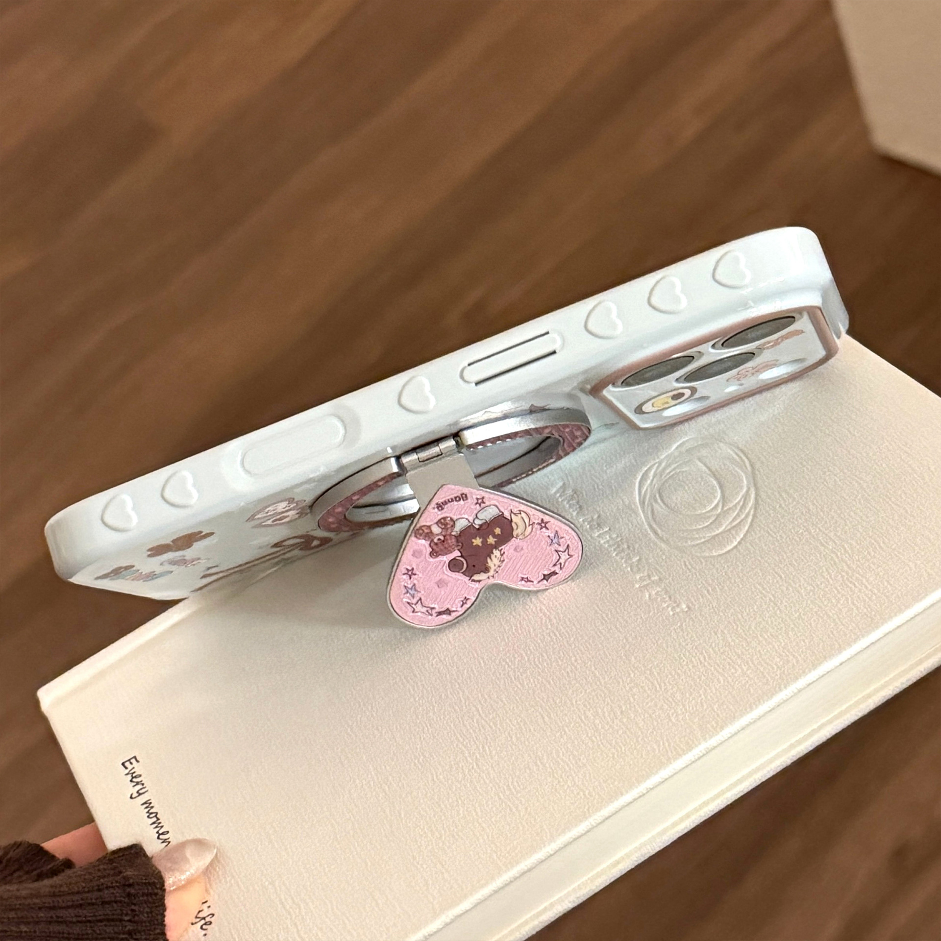 Niedliche Trojaner Bär Glitzer Handyhülle Mit Magnetständer_voghion.com