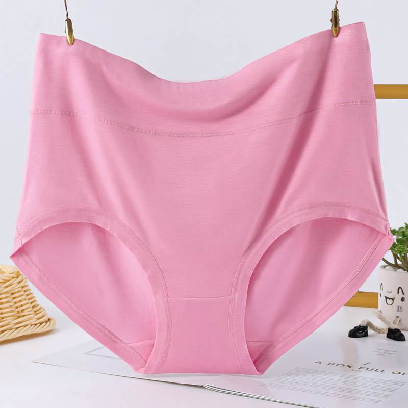 Modal High Waist Super plus size Solid Color Underwear Women's chubby girl Plus Size Middle-aged Old People Chubby Sister's Underpants