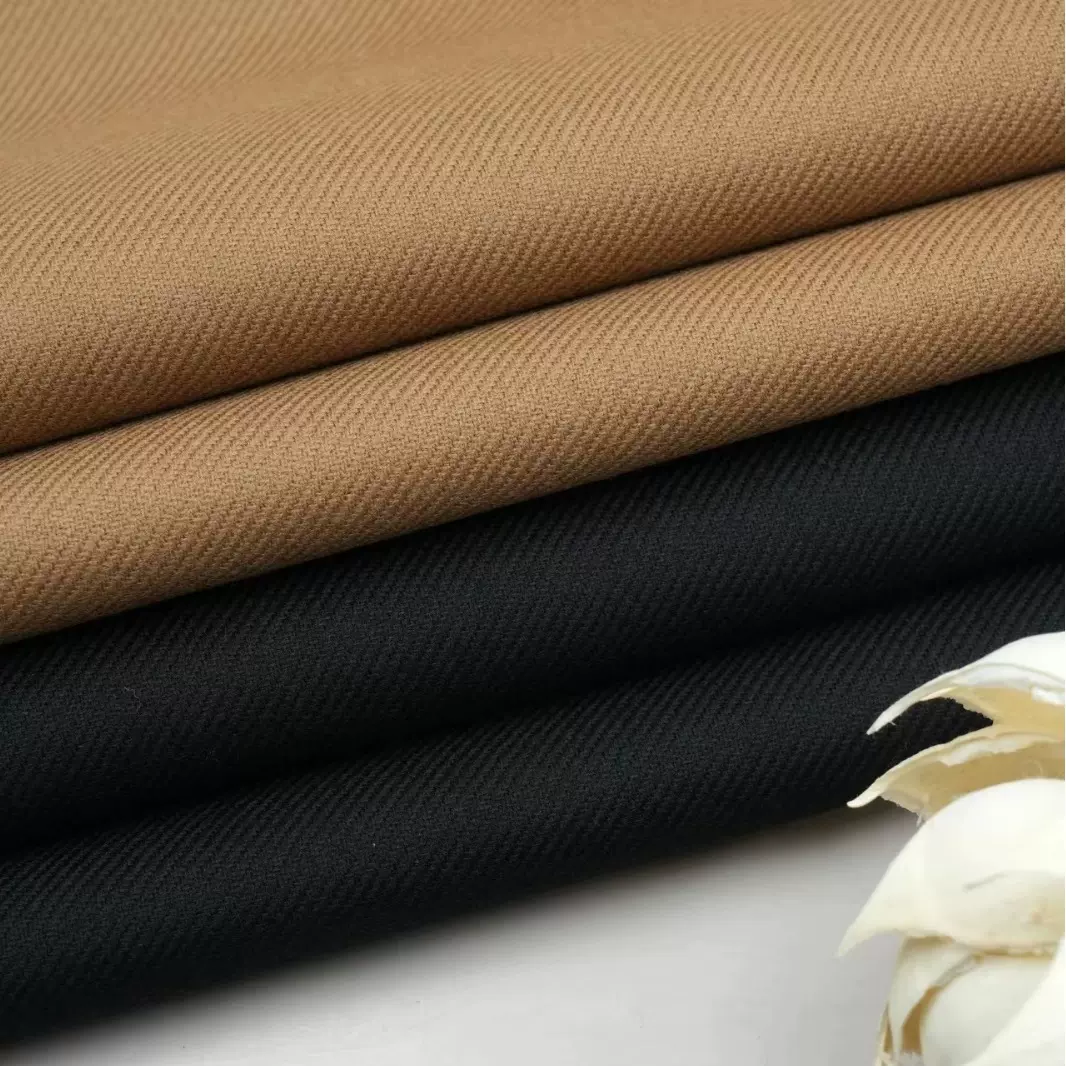 100W斜纹精纺羊毛面料秋冬西装梭织厂家直销西服毛呢面料大衣面料