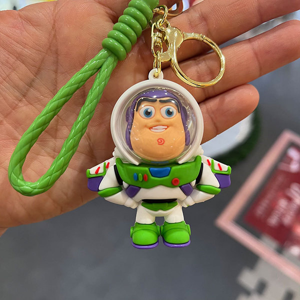 New Buzz Lightyear Woody Three-eyed Monster Keychain Toy Story Anime Doll Keychain Spot Wholesale