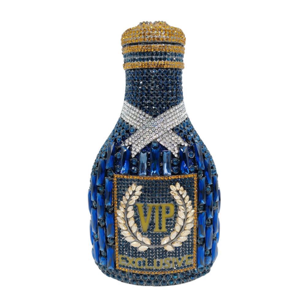 Botella de champagne VIP nueva botella de champagne diamantes bolsa de cena bolsa de diamantes bolsa de mano dorada