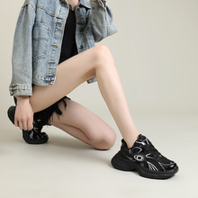 朗足现货新潮牌情侣厚底增高休闲老爹鞋银色涡轮跑鞋复古千禧风国