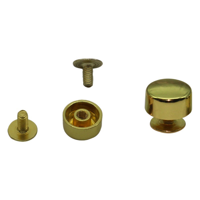 Luggage hardware accessories round metal 10mm foot nail bag base screw clothing decorative buckle bag jewelry buckle