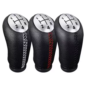 Suitable for Renault Clio car gear shift knob, manual transmission gear shift knob, modified leather-stitched gear shift head accessories, cross-border