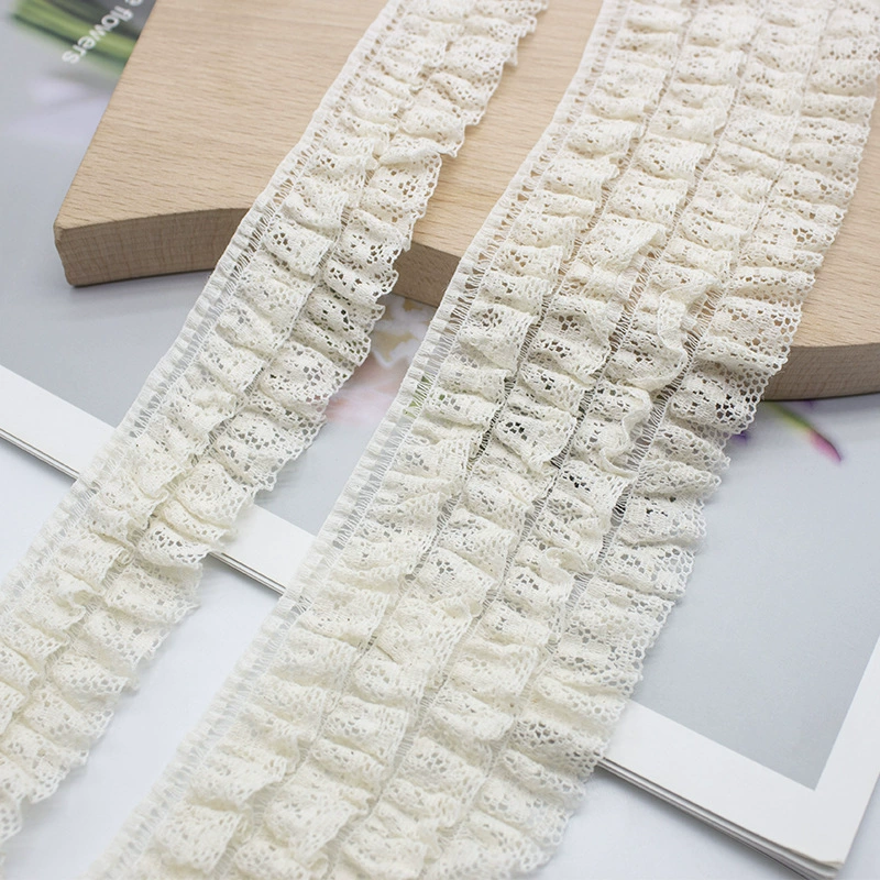 Спот 4 слоя тонкой хлопчатобумажной нити Мягкая эластичная кружева DIY обувь и носки Лолита платье юбка аксессуары для одежды